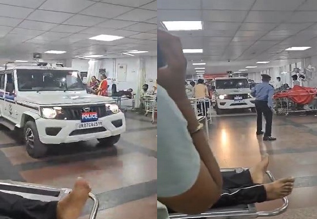 Viral Video: Police Car Enters AIIMS Rishikesh to Arrest Sexual Harassment Accused
