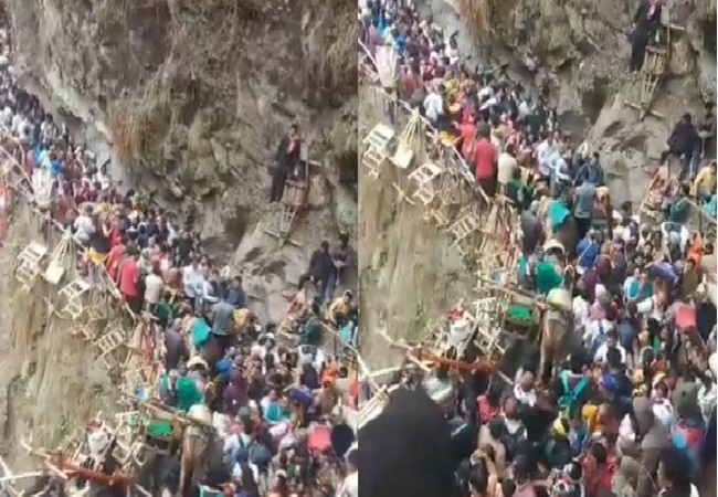 Yamunotri Dham Crowded with Devotees: Police Urges Postponing Journeys for Safety
