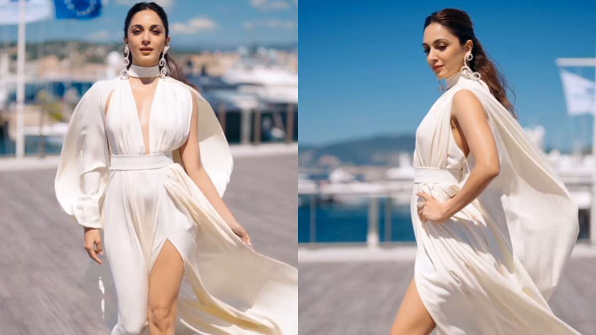 Kiara Advani makes adorable debut in a thigh-high slit French Riviera outfit from Cannes. See pics