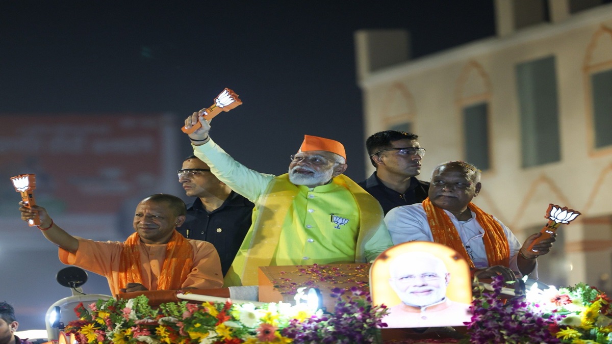 PM Modi’s Varanasi Nomination: Drones Showcase BJP’s Achievements Ahead of Grand Roadshow