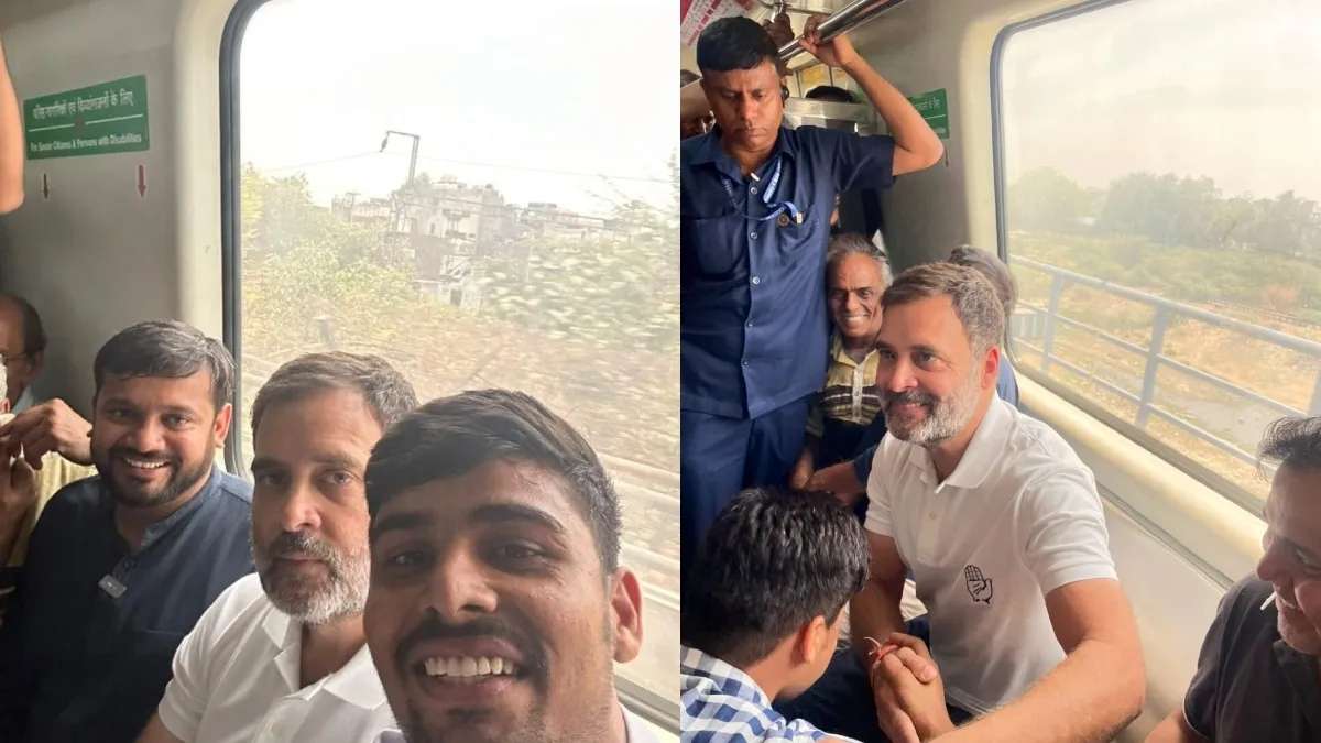 Lok Sabha Elections 2024: Rahul Gandhi Engages with Delhi Metro Commuters Amid Final Campaign Push