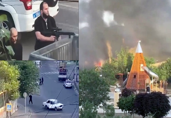 Terrorist attack on church and police post in Dagestan, Russia; 15 people including priest died