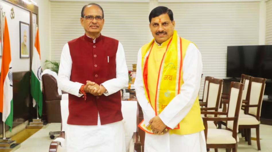 BJP’s Historic Victory in Madhya Pradesh: Shivraj Singh Chauhan Meets CM Dr. Mohan Yadav