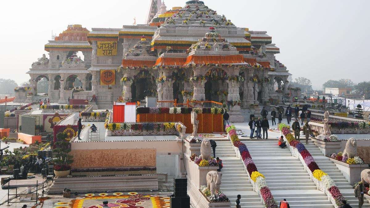Ayodhya chief priest: Rainwater dripping from roof of sanctum sanctorum at Ram temple amid heavy rain