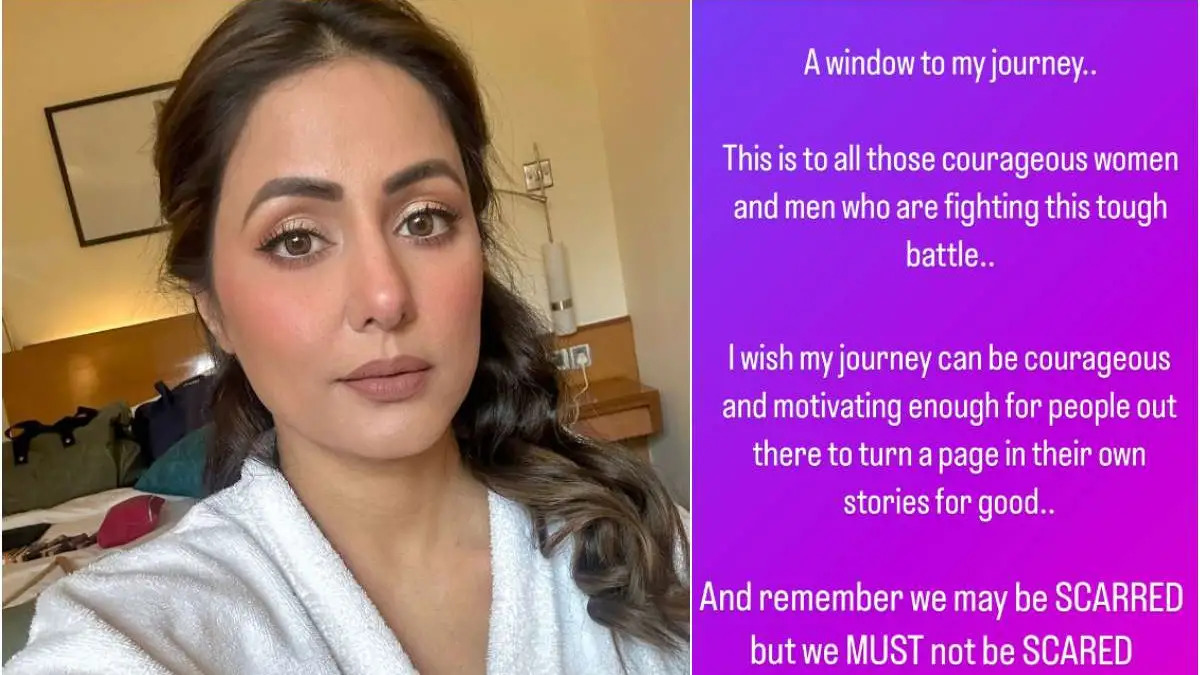 ‘SCARRED but not SCARED’: Hina Khan admitted in hospital, shares motivational post amid cancer battle