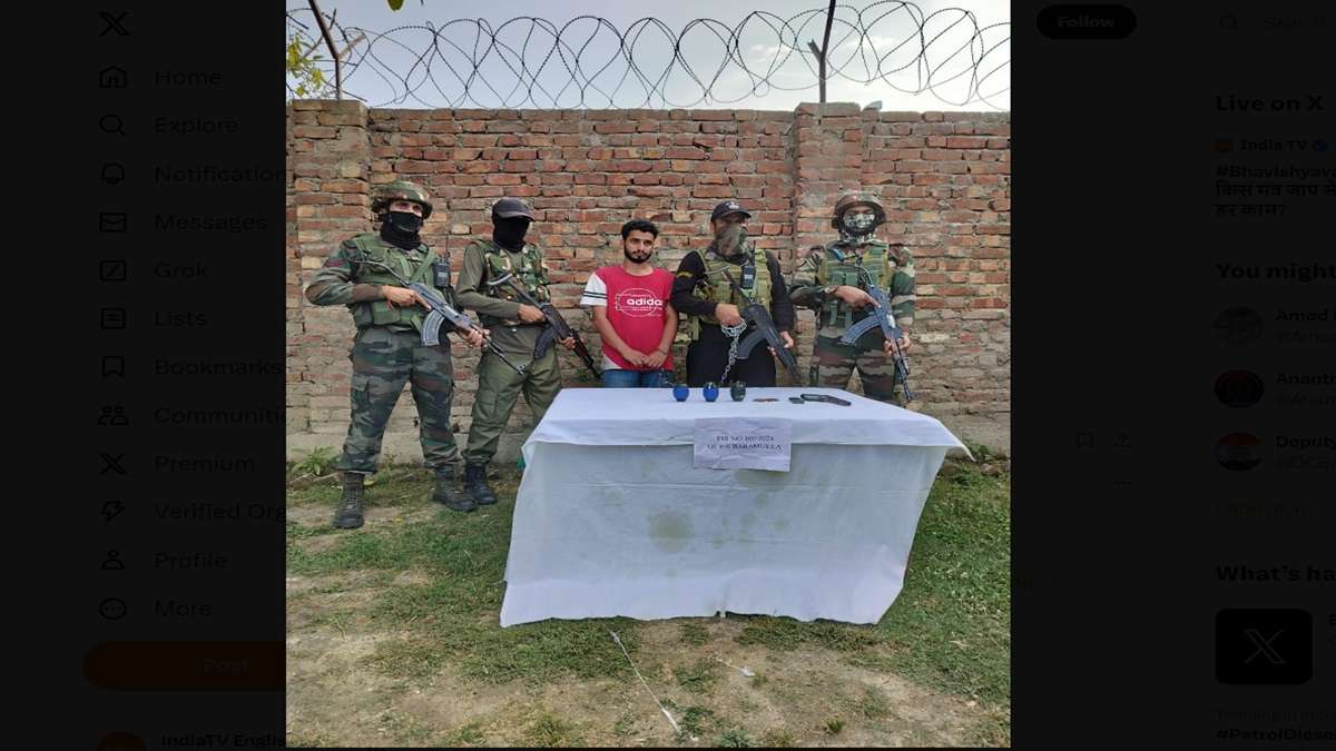 J&K: LeT, TRF Terror associate outfit arrested in Baramulla, arms and ammunition confiscated